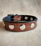 Custom Leather Bracelet with Button Rivets, Leather Studded Bracelet Cuff, Men B