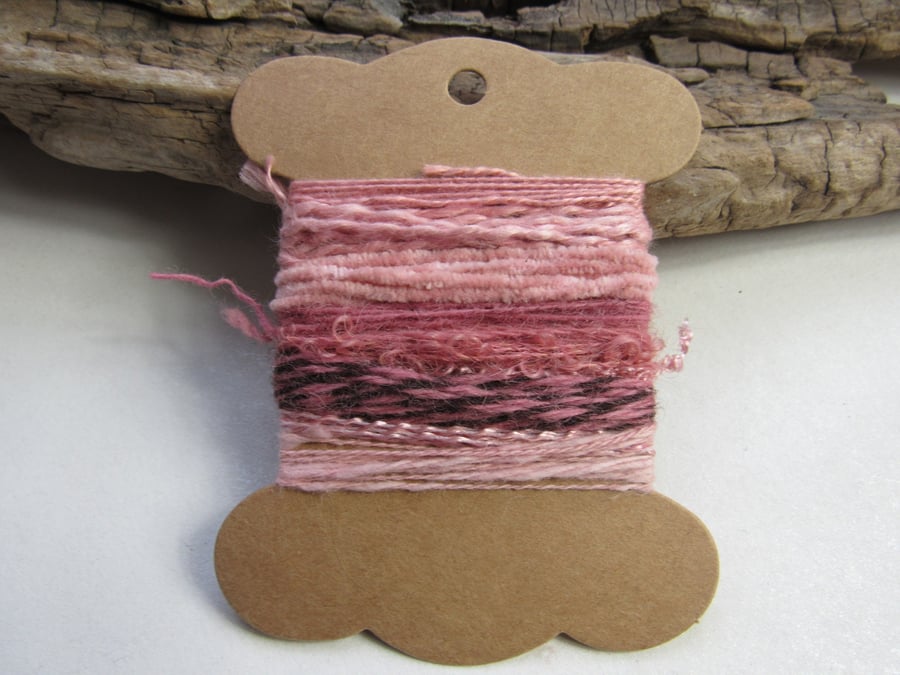 Small Brazilwood Red Pink Natural Dye Textured Thread Pack