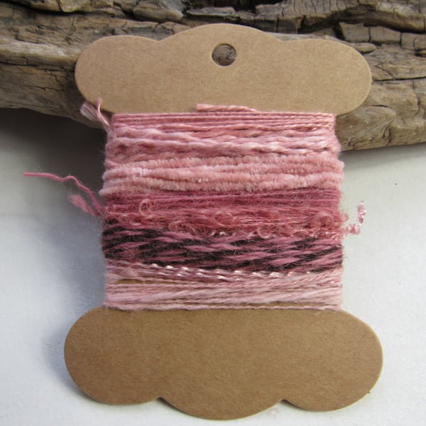 Small Brazilwood Red Pink Natural Dye Textured Thread Pack