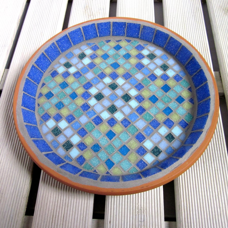 Moroccan Garden Mosaic Bird Bath