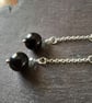 Onyx chain drop earrings - Image 4