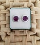 Pretty Mulberry Pink Stud Earrings - Image 1