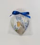 Robin and bluebells wooden heart hanging decoration, gift for a bird lover  - Image 4