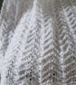 Handmade knitted white baby blanket, shawl -christening gifts - Image 2