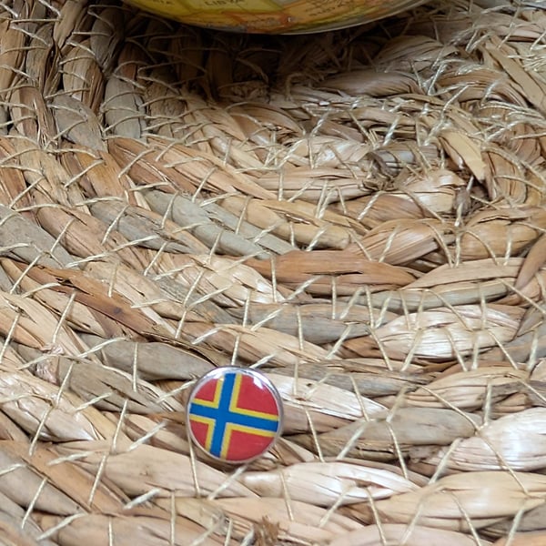 Orkney Islands Flag Map Pin – Scotland Travel Map Push Pin for Wooden Maps