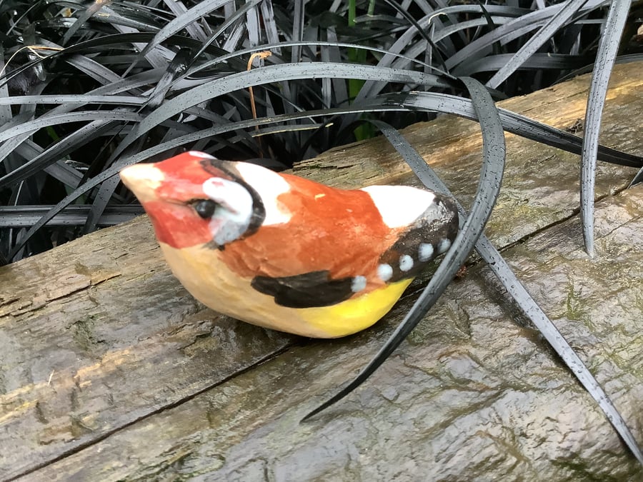 Handmade Ceramic Chaffinch Bird 