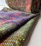 Handwoven One-of-a-Kind Scarf in Lilac, Pink, Purple & Green - Image 8