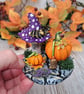 Toadstool and Pumpkin Witchy Halloween decoration - Image 2