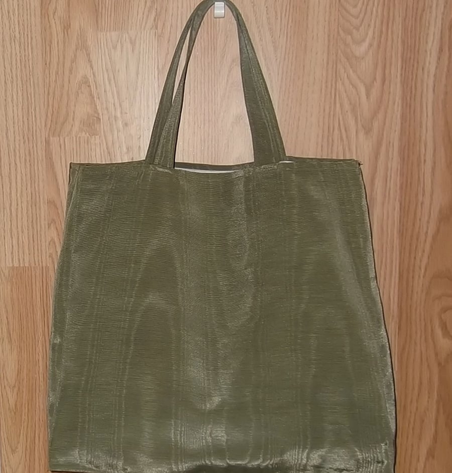 Shopping bag. Olive green shopper Bag for life