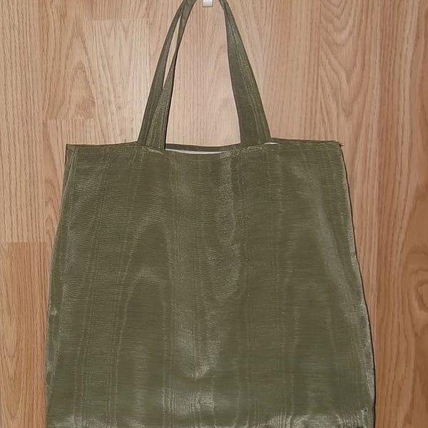 Shopping bag. Olive green shopper Bag for life