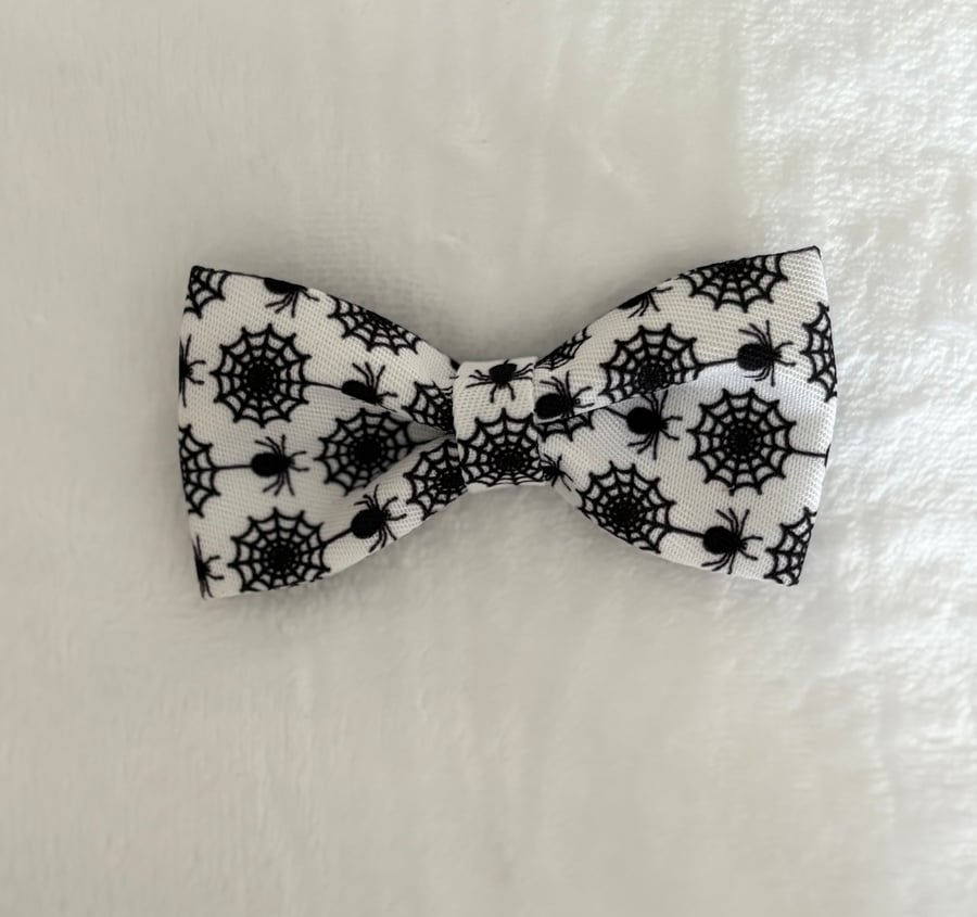 Dog Halloween Black & White Bow Tie