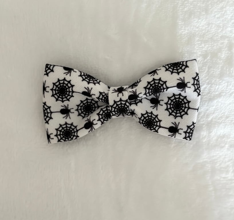 Dog Halloween Black & White Bow Tie