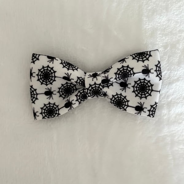Dog Halloween Black & White Bow Tie
