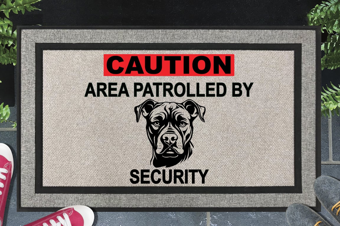 Staffordshire Bull Terrier Security Door Mat - All Weather Doormat - 45x70cm 