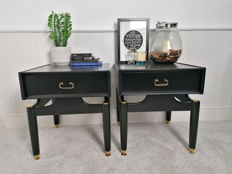 Upcycled Painted Bedside Tables - G Plan