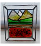 Poppy Mountain Picture Suncatcher Stained Glass Fusion 002 - Image 5