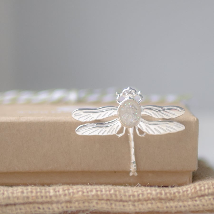 Ashes Dragonfly Brooch