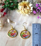 Real Flower Dangle Earrings - Multicoloured Pressed Flowers - Image 4
