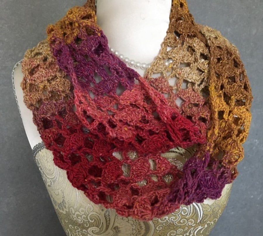 Ladies long cowl or infinity scarf