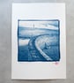 Handmade Cyanotype Print of Yarnbury Leadmine