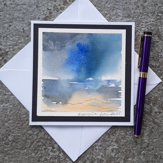 Handpainted Blank Card. Handmade. Letterbox Gift. Keepsake