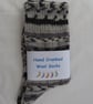 Hand-cranked Knitted Ribbed Wool Socks Size 4 to 5 - Image 5