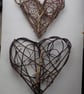 Nature Lover's Rustic Hearts driftwood, woven willow, hedgerow weaving,  - Image 1