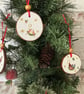 12 Days of Xmas woodslice tree decorations. - Image 6