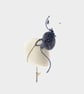 One of a Kind Navy Blue Fascinator – Handmade Wedding & Occasion Headpiece - Image 6