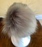 Hand Knitted Hat 16 - Medium in Grey yarn with silver thread - Image 5