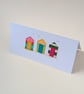 Embroidered Beach Huts Greetings Card - Image 6