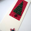 Fabric Christmas Tree Card