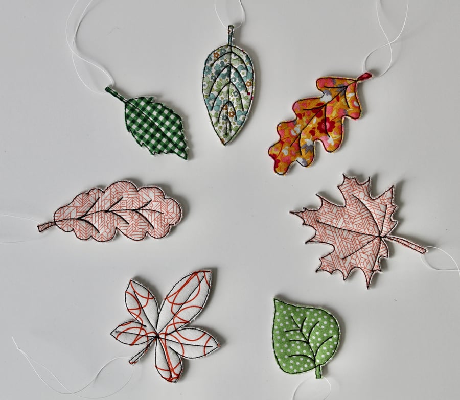 Autumn Leaves 5 - Seven Hanging Decorations