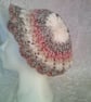 Cream, Brown and Rust Ladies Beret - Image 2