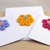 Set of 3 Knitted Flower Cards