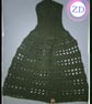 Crocheted Wasteland Hood Distressed Hooded Shawl Style Wrap - KHAKI - Image 3