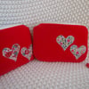Red Velvet Coin Purse - Valentines - Mothers day gift 
