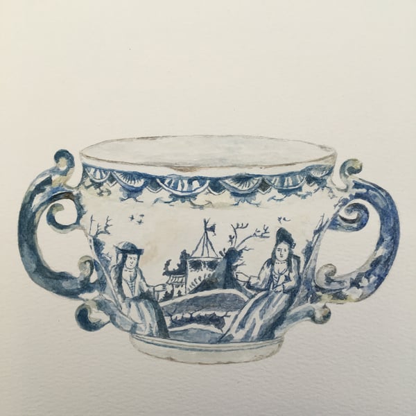 Ceramic cup painting