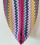 Multicoloured Crochet Infinity Scarf - Handmade - Granny Stripe - Image 8