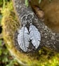 Oxidised Sterling silver feather earrings - Image 6