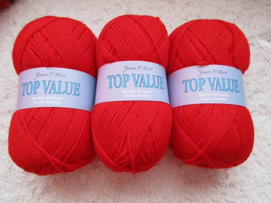 REDUCED James C Brett Top Value Yarn (300 grams) Folksy