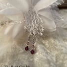 Purple Swarovski Crystal earrings 