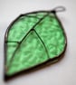 Green leaf stained glass suncatcher - Image 3