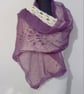 8. SUMMER SECONDS.. Reversible Hand Knitted Lace Shawl with Wool. Hand Spun Wool - Image 2
