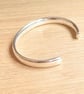 "Brace" - Heavy Sterling Silver Cuff Bangle - 53g - Made to any size - 8mm x 4mm - Image 7