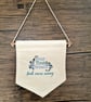 Embroidered Nursery Wall Hanging - Your First Breath Design Blue