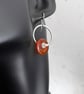 Sterling silver and carnelian  earrings - Image 4