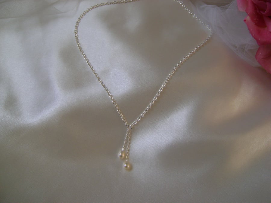 Amore - Freshwater Pearl Drop Bridal Necklace