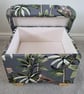 Storage Footstool Fryetts MonkeysTeal Fabric Animals Pouffe Jungle Apes Green - Image 8