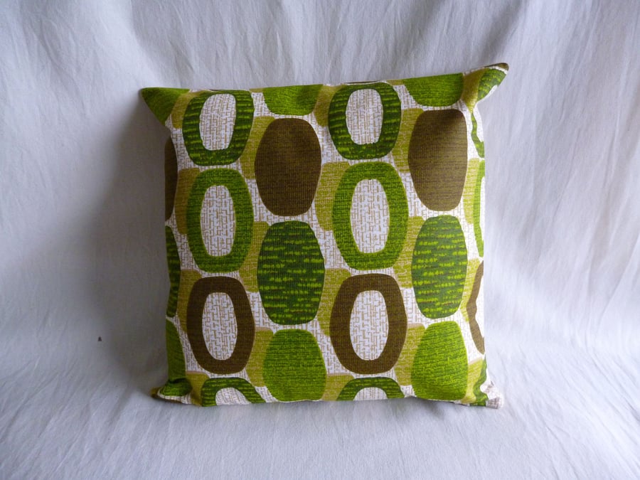  1960s  vintage op art fabric cushion cover